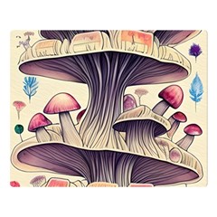 Magicians  Choice Mushroom Spellcharms Premium Plush Fleece Blanket (large) by GardenOfOphir