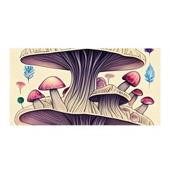 Magicians  Choice Mushroom Spellcharms Satin Wrap 35  X 70  by GardenOfOphir