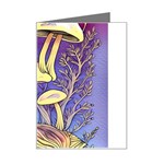 Glamour And Enchantment In Every Color Of The Mushroom Rainbow Mini Greeting Card Left