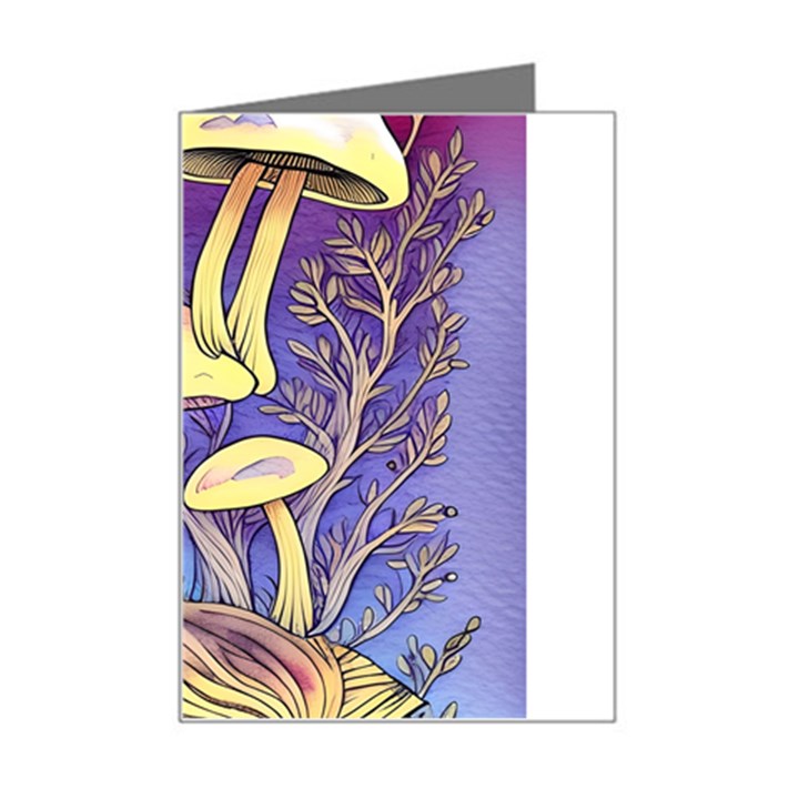 Glamour And Enchantment In Every Color Of The Mushroom Rainbow Mini Greeting Card