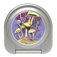 Glamour And Enchantment In Every Color Of The Mushroom Rainbow Travel Alarm Clock by GardenOfOphir