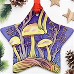 Glamour And Enchantment In Every Color Of The Mushroom Rainbow Star Ornament (Two Sides) Front