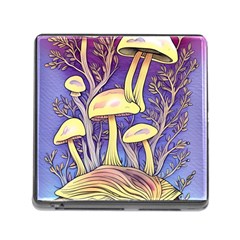 Glamour And Enchantment In Every Color Of The Mushroom Rainbow Memory Card Reader (square 5 Slot) by GardenOfOphir