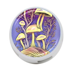 Glamour And Enchantment In Every Color Of The Mushroom Rainbow 4-port Usb Hub (two Sides) by GardenOfOphir