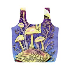 Glamour And Enchantment In Every Color Of The Mushroom Rainbow Full Print Recycle Bag (m) by GardenOfOphir