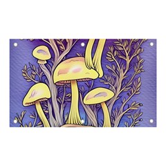 Glamour And Enchantment In Every Color Of The Mushroom Rainbow Banner And Sign 5  X 3  by GardenOfOphir