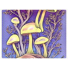 Glamour And Enchantment In Every Color Of The Mushroom Rainbow Premium Plush Fleece Blanket (extra Small)