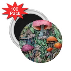 Mushroom Mojo For All Your Magic Spells 2 25  Magnets (100 Pack)  by GardenOfOphir