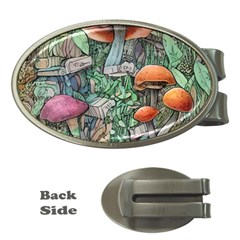 Mushroom Mojo For All Your Magic Spells Money Clips (oval)  by GardenOfOphir