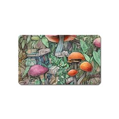 Mushroom Mojo For All Your Magic Spells Magnet (name Card) by GardenOfOphir