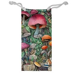 Mushroom Mojo For All Your Magic Spells Jewelry Bag by GardenOfOphir