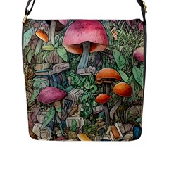 Mushroom Mojo For All Your Magic Spells Flap Closure Messenger Bag (l) by GardenOfOphir