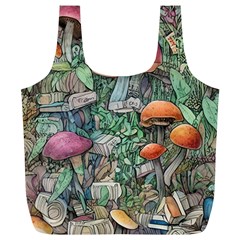 Mushroom Mojo For All Your Magic Spells Full Print Recycle Bag (xl) by GardenOfOphir