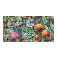 Mushroom Mojo For All Your Magic Spells Satin Wrap 35  X 70  by GardenOfOphir