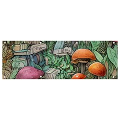 Mushroom Mojo For All Your Magic Spells Banner And Sign 9  X 3  by GardenOfOphir