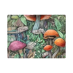 Mushroom Mojo For All Your Magic Spells One Side Premium Plush Fleece Blanket (mini) by GardenOfOphir