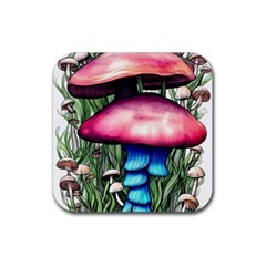 Necromancy Toadstool Rubber Coaster (square) by GardenOfOphir