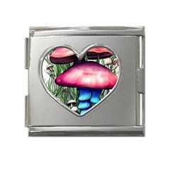 Necromancy Toadstool Mega Link Heart Italian Charm (18mm)