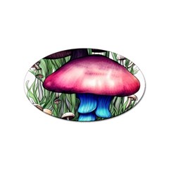 Necromancy Toadstool Sticker Oval (100 Pack) by GardenOfOphir