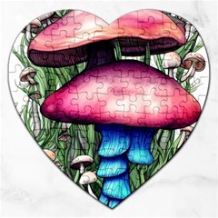 Necromancy Toadstool Jigsaw Puzzle (heart) by GardenOfOphir