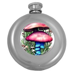 Necromancy Toadstool Round Hip Flask (5 Oz) by GardenOfOphir