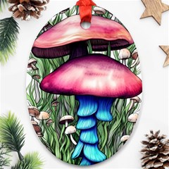 Necromancy Toadstool Oval Ornament (two Sides)