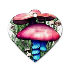 Necromancy Toadstool Dog Tag Heart (one Side) by GardenOfOphir