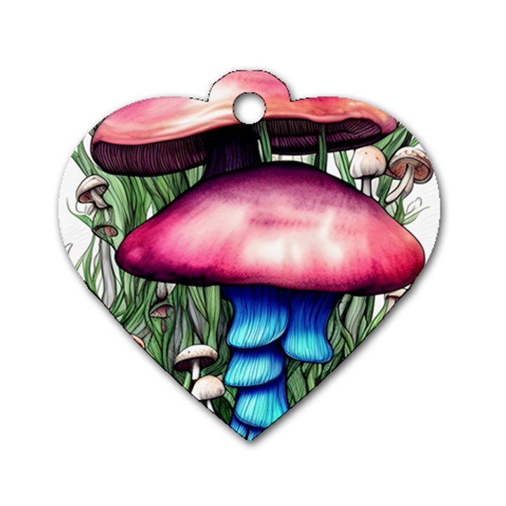 Necromancy Toadstool Dog Tag Heart (One Side)