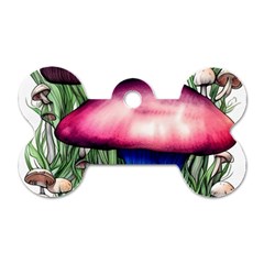 Necromancy Toadstool Dog Tag Bone (two Sides) by GardenOfOphir