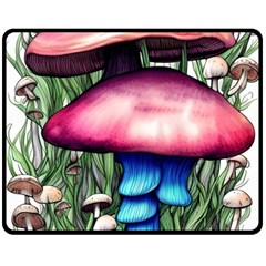 Necromancy Toadstool One Side Fleece Blanket (medium) by GardenOfOphir