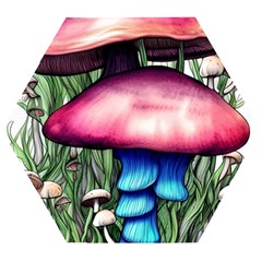 Necromancy Toadstool Wooden Puzzle Hexagon by GardenOfOphir