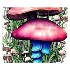 Necromancy Toadstool One Side Premium Plush Fleece Blanket (small)