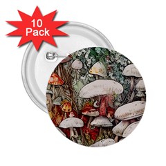 Magician s Toadstool 2 25  Buttons (10 Pack)  by GardenOfOphir