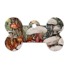 Magician s Toadstool Dog Tag Bone (one Side) by GardenOfOphir