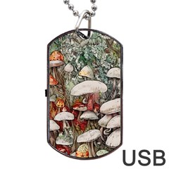 Magician s Toadstool Dog Tag Usb Flash (two Sides) by GardenOfOphir