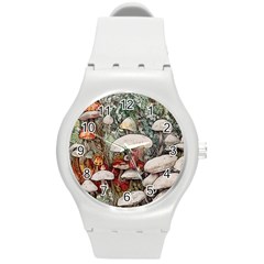 Magician s Toadstool Round Plastic Sport Watch (m) by GardenOfOphir