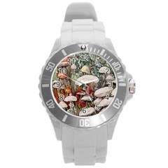 Magician s Toadstool Round Plastic Sport Watch (l) by GardenOfOphir