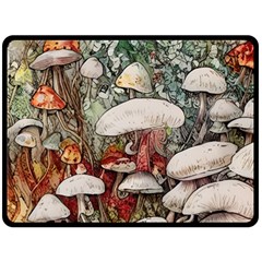 Magician s Toadstool Fleece Blanket (large) by GardenOfOphir