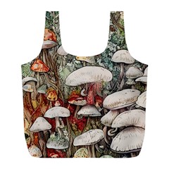 Magician s Toadstool Full Print Recycle Bag (l) by GardenOfOphir