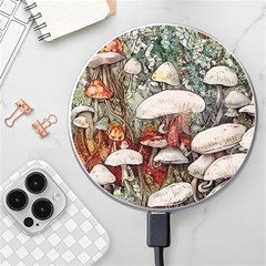 Magician s Toadstool Wireless Fast Charger(white) by GardenOfOphir