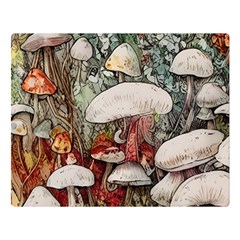 Magician s Toadstool One Side Premium Plush Fleece Blanket (large) by GardenOfOphir