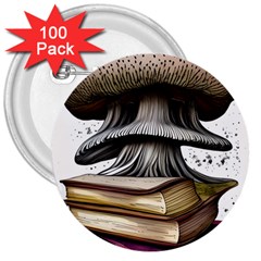 Conjurer s Toadstool 3  Buttons (100 Pack)  by GardenOfOphir