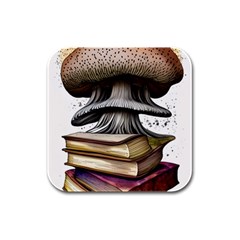 Conjurer s Toadstool Rubber Square Coaster (4 Pack) by GardenOfOphir