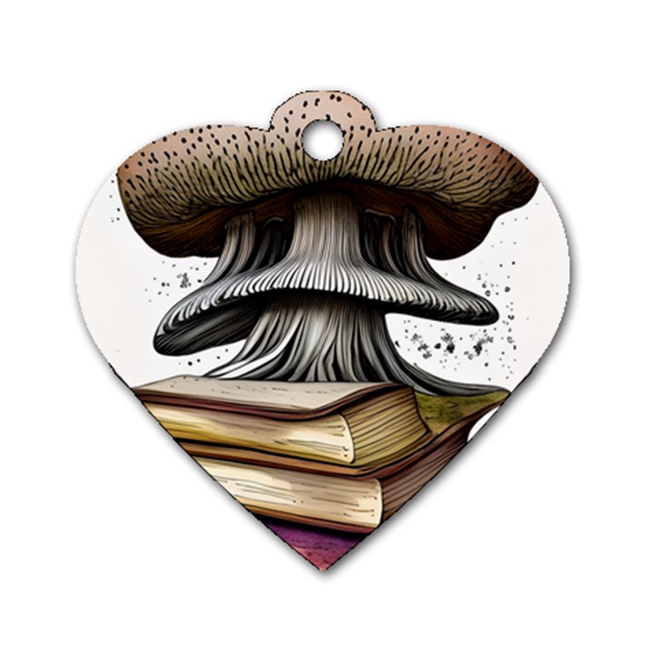 Conjurer s Toadstool Dog Tag Heart (Two Sides)