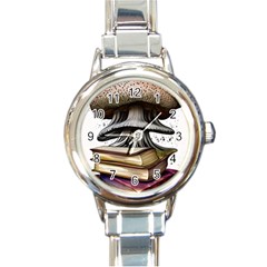 Conjurer s Toadstool Round Italian Charm Watch by GardenOfOphir