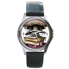 Conjurer s Toadstool Round Metal Watch by GardenOfOphir