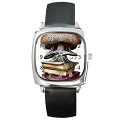 Conjurer s Toadstool Square Metal Watch by GardenOfOphir