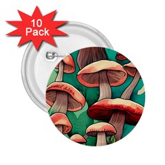 Sorcery Toadstool 2 25  Buttons (10 Pack)  by GardenOfOphir