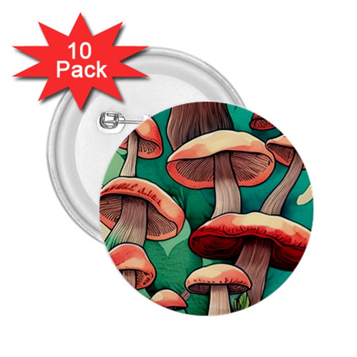 Sorcery Toadstool 2.25  Buttons (10 pack) 