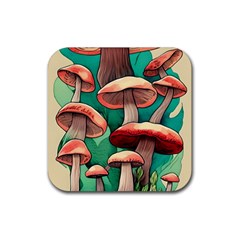 Sorcery Toadstool Rubber Coaster (square) by GardenOfOphir